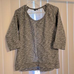 Express shirt, medium, grey and white, cotton with lace on the back